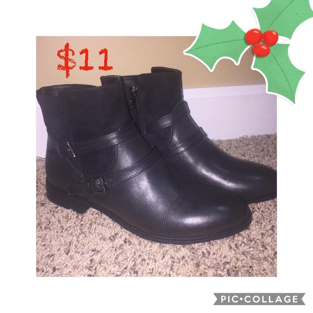 Black Ankle Boots-NWOT